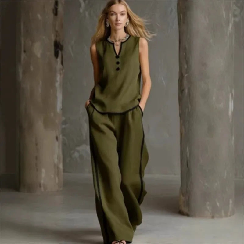 Leidy High Waist Casual Loose Two Piece Sets