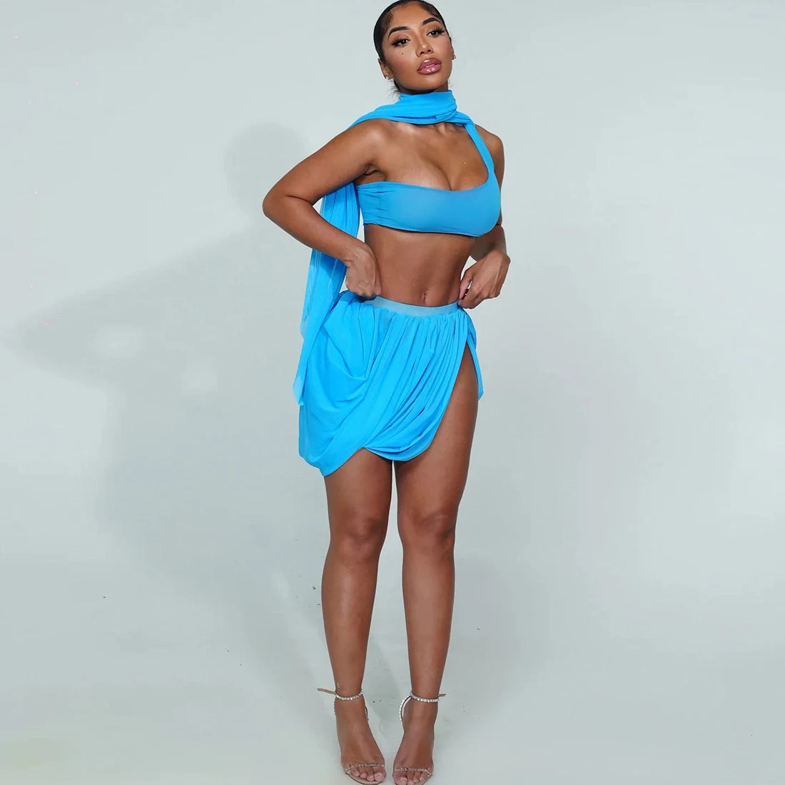 Jazmin Irregular Full Sleeve Two Piece Sets