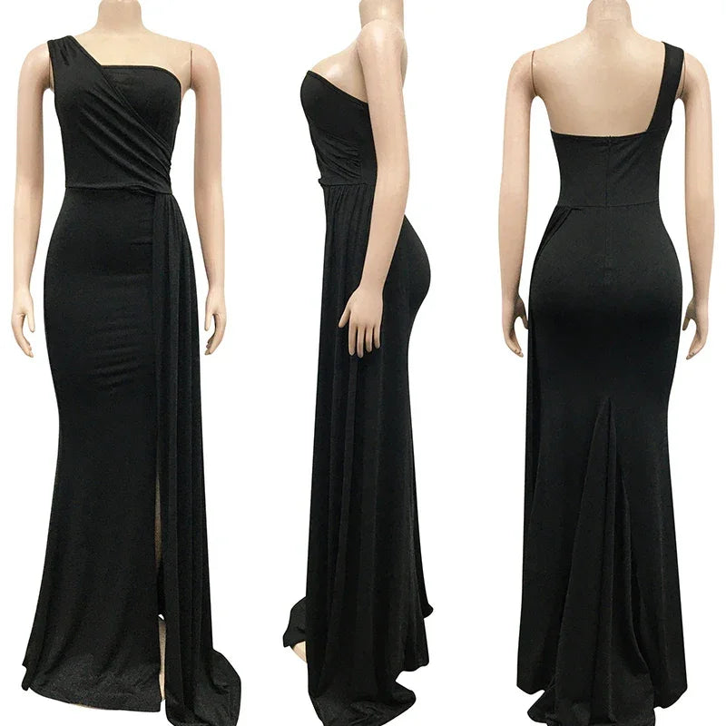 Buffalo One Shoulder Mermaid Evening Dress