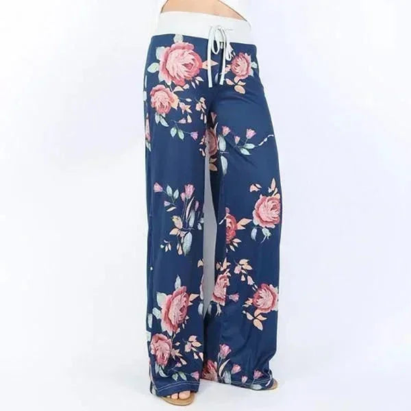 Plus Size Wide-Leg Drawstring Lounge Pants Casual Comfort