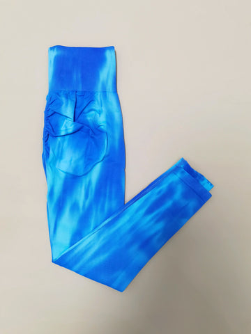 Roselle Tie dye High Waist Legging Push Up Scrunch Gym Sports Yoga Pants