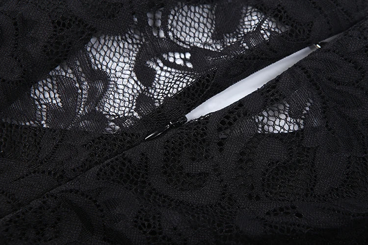 Bushwick See Through Metal Rings Patchwork Hollow Design Jumpsuit