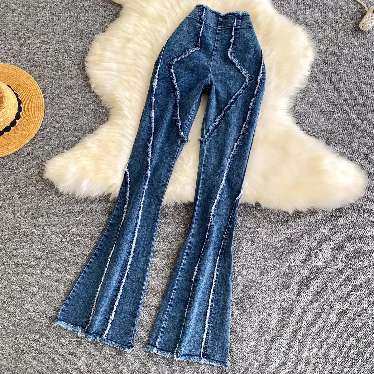 Marianny Denim Sets Sexy Raw Hem Two Piece Sets