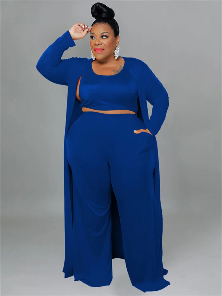 Mariam Plus Size Outfits Tracksuit Three Piece Sets