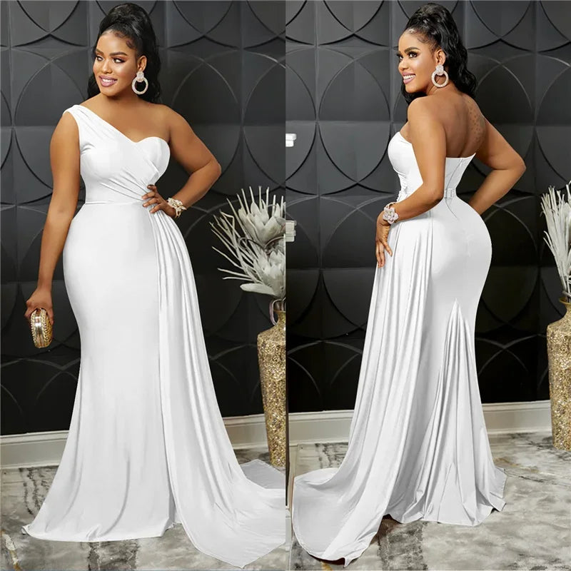 Buffalo One Shoulder Mermaid Evening Dress