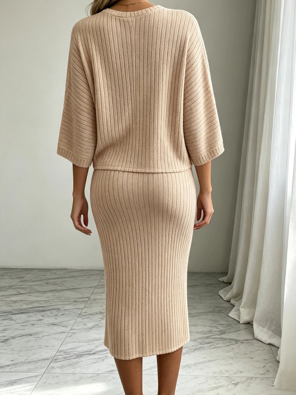 Yelid Outfit Set Fall Winter Solid Color Two Piece Sets