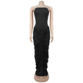 Simbabue Casual Party Elegant Long Ruched Dress