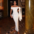 Eltingville Prom Long Tunics Slim And Elegant Off Shoulder Strapless Lace Up Dress