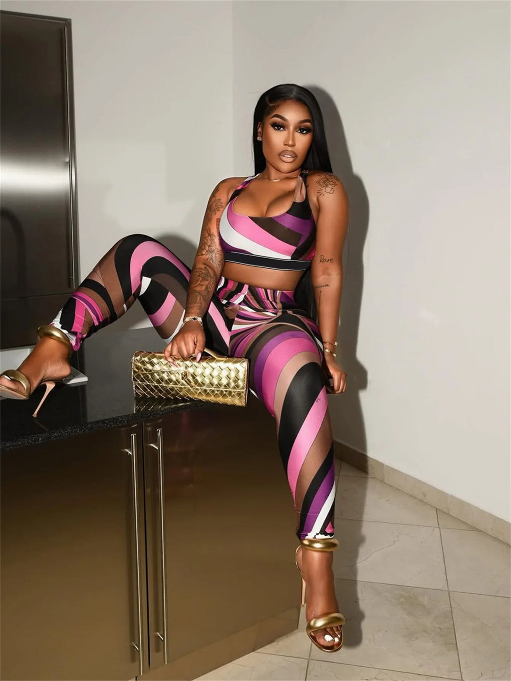 Florida Active Street Outfit Tracksuit Two Piece Sets