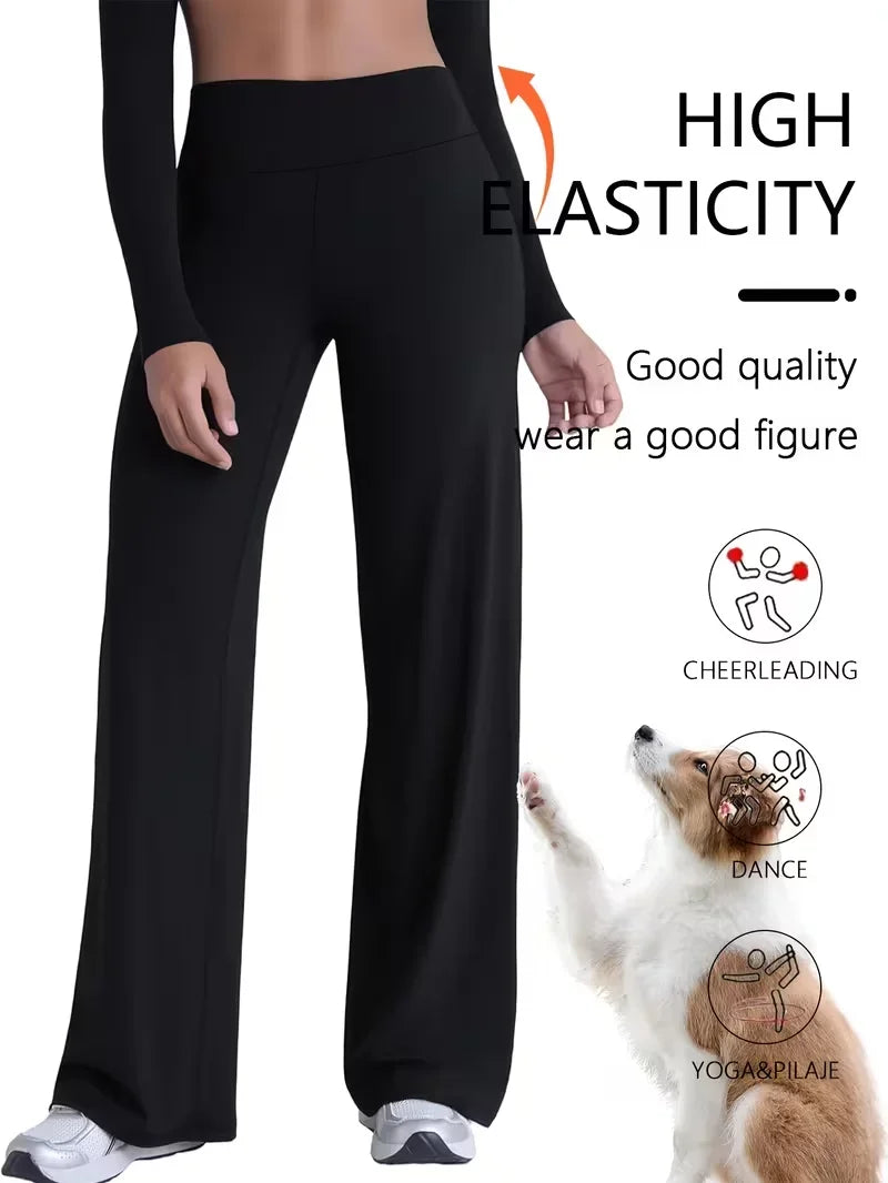 Blairstown Wide-Leg Athletic High-Waisted Butt-Lifting Tummy-Control Yoga Pants