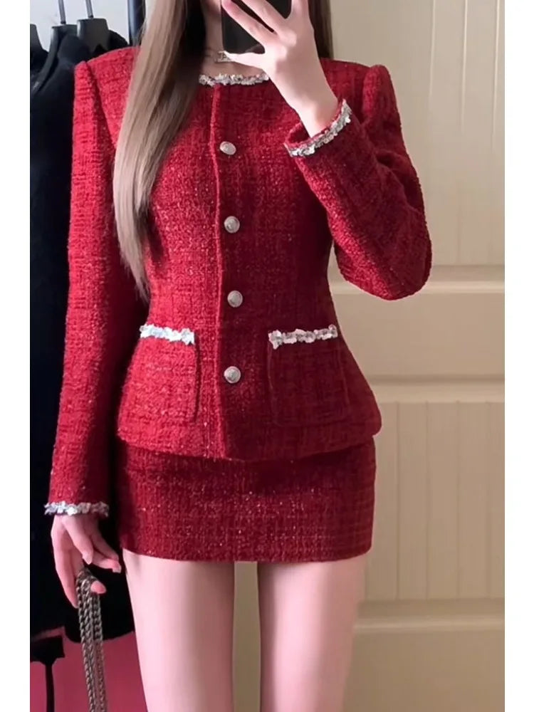 Esther Lace Detail and Buttons Chic Two Piece Sets