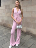 Katia Female V-Neck High Waist 2 Piece-Set