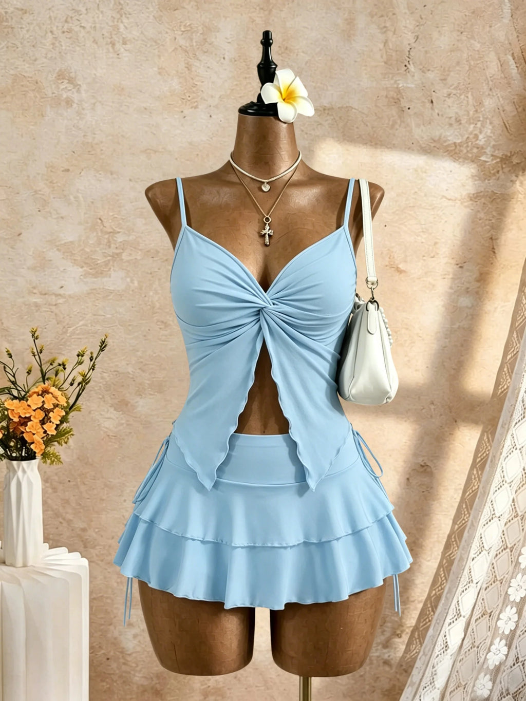 Naomi High Waist Ruched Outfit Two Piece Sets