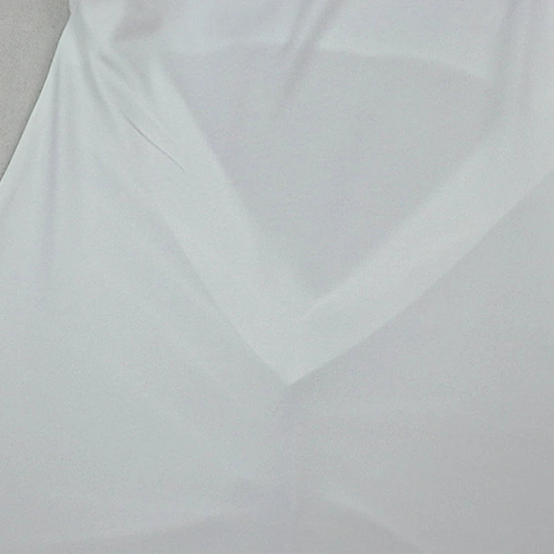 Pound Ridge Solid Diagonal Collar Sleeveless Open Back Bodycon Hollow Dress