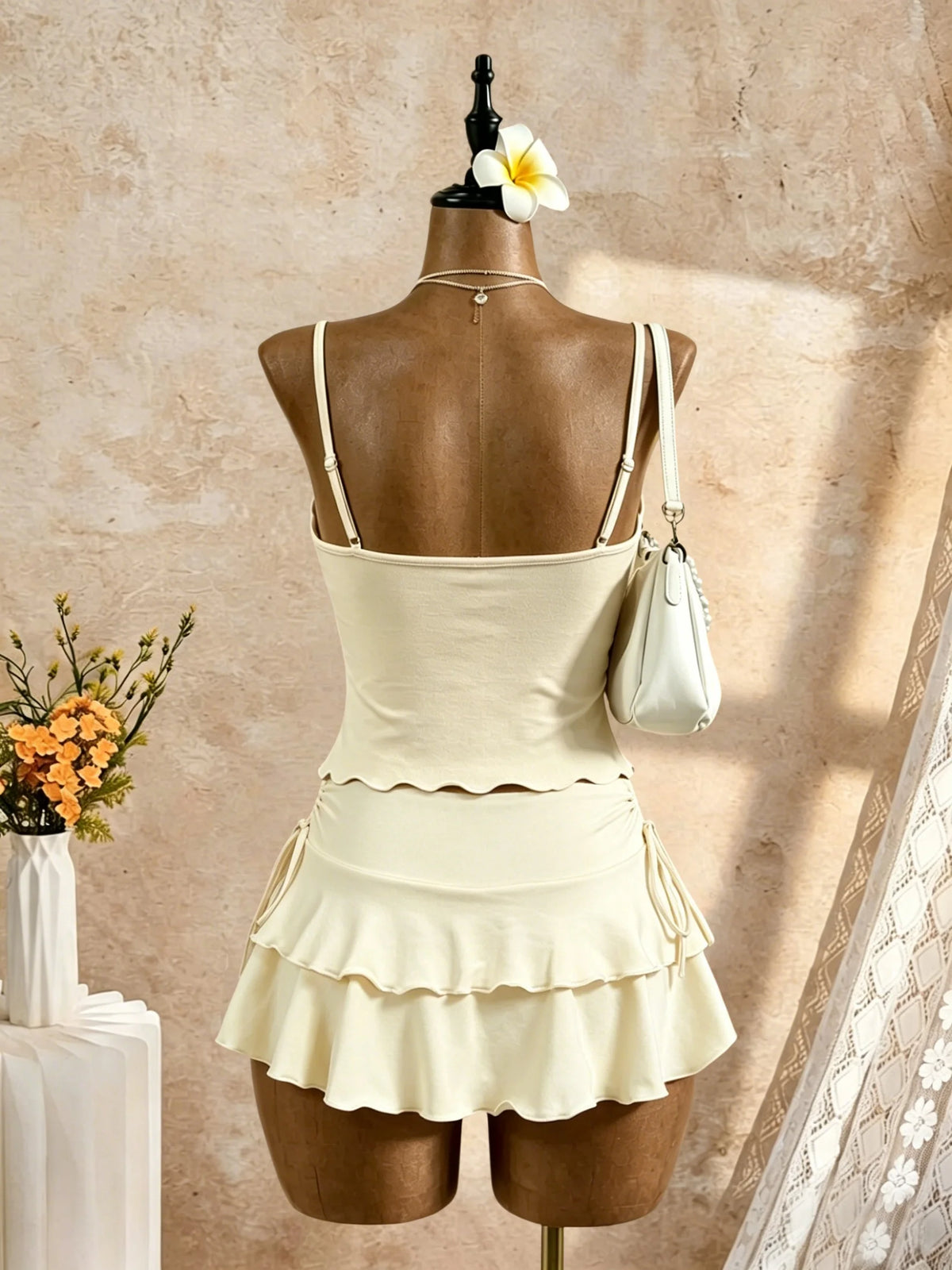 Naomi High Waist Ruched Outfit Two Piece Sets