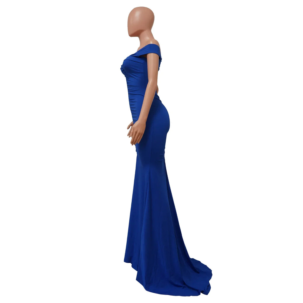Toronto Banquet V Neck Sexy Satin Split Luxury Trailing Long Dresses