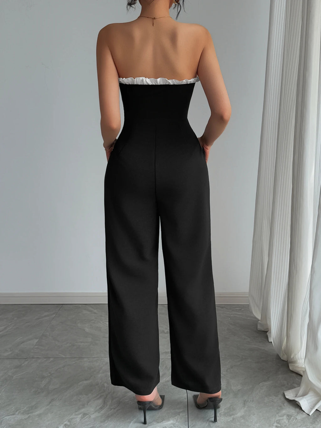 Jumpsuit Spring Summer Women Black Chic Elegant Daily Date Party Jumpsuit