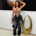 Stafford Streetwear Wide Leg Jeans Cargo High Waist Elegant High Street Denim