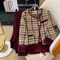 Sakura Plus Size Loose Small Fragrant Two-Piece Sets