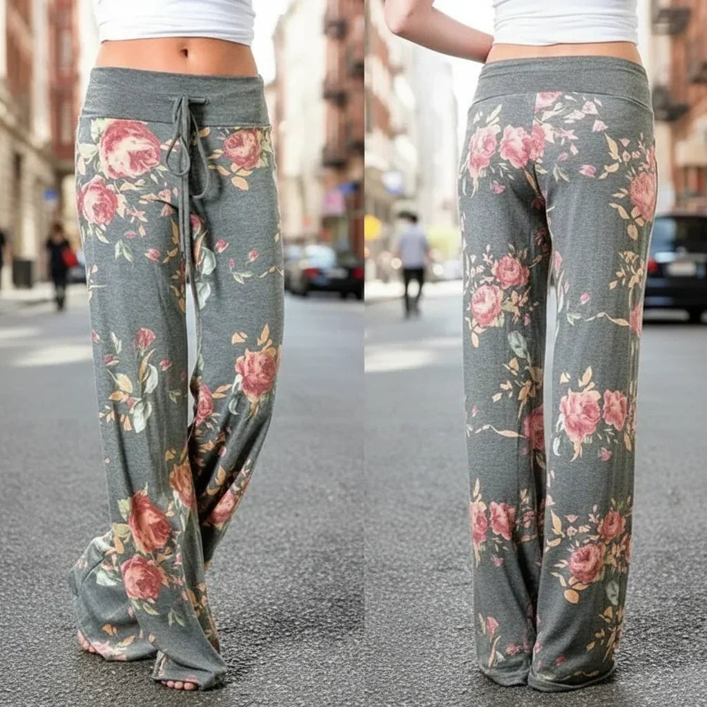 Plus Size Wide-Leg Drawstring Lounge Pants Casual Comfort