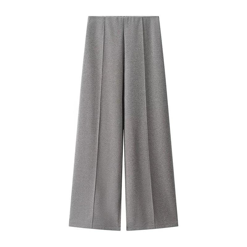 Michelle O-neck Casual Solid High Waist Two Pieces Sets