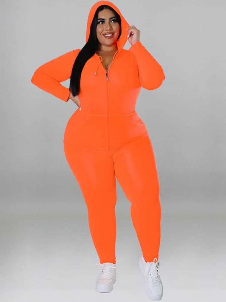 Arianna Plus Size Outfit Stretchy Two Piece Sets