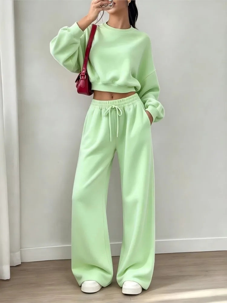 Elvira Fashion Super Short Long Sleeve Two Piece Sets
