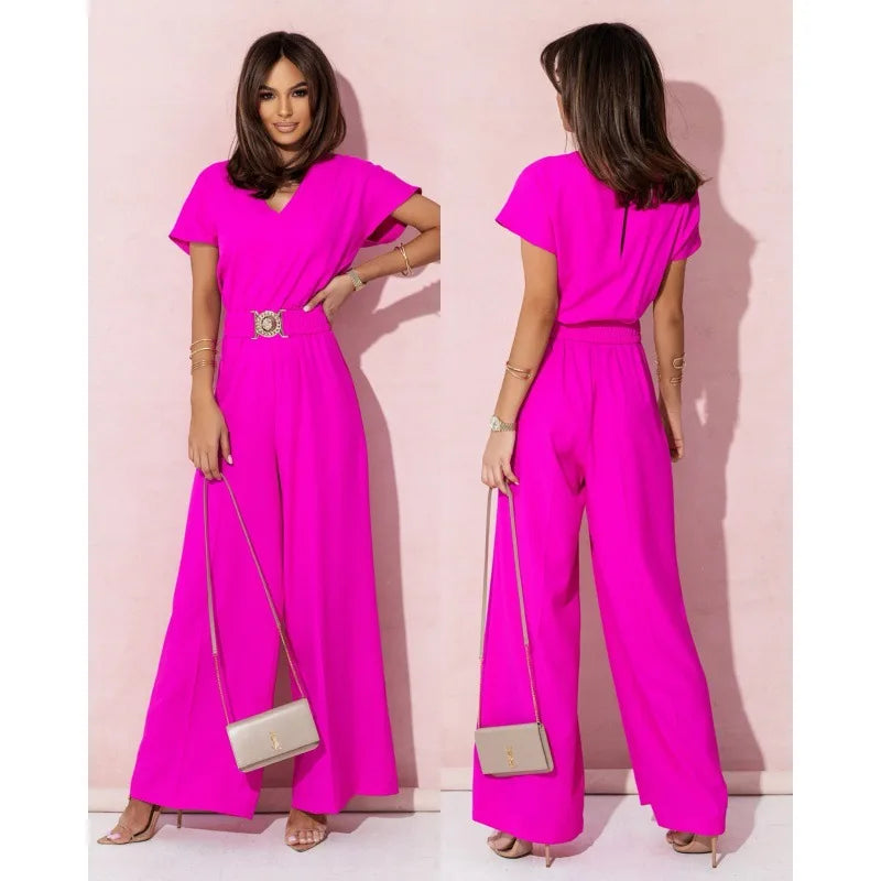 Jumpsuits women 2026 rompers new summer solid color jumpsuits women's clothing