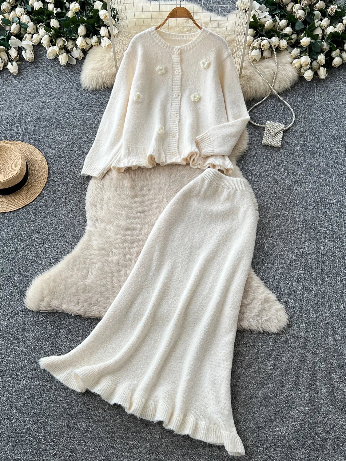 Maria Elegant High Waist Two-Piece Sets