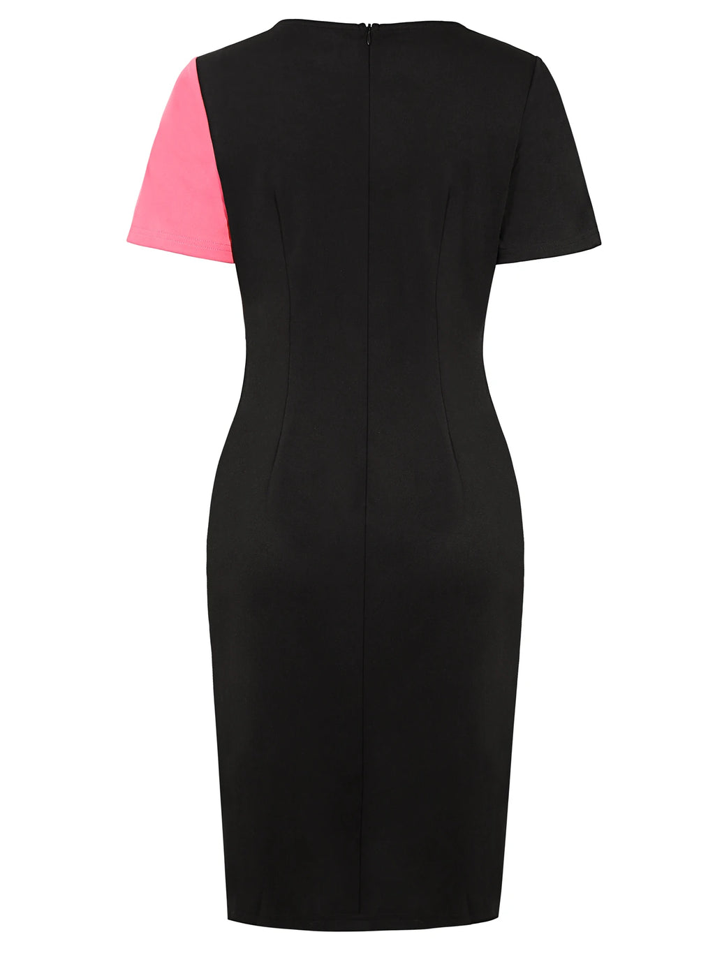 Roxbury Plus Size Ruched Crew Neck Sleeveless Solid Color Bodycon Sheath Dress