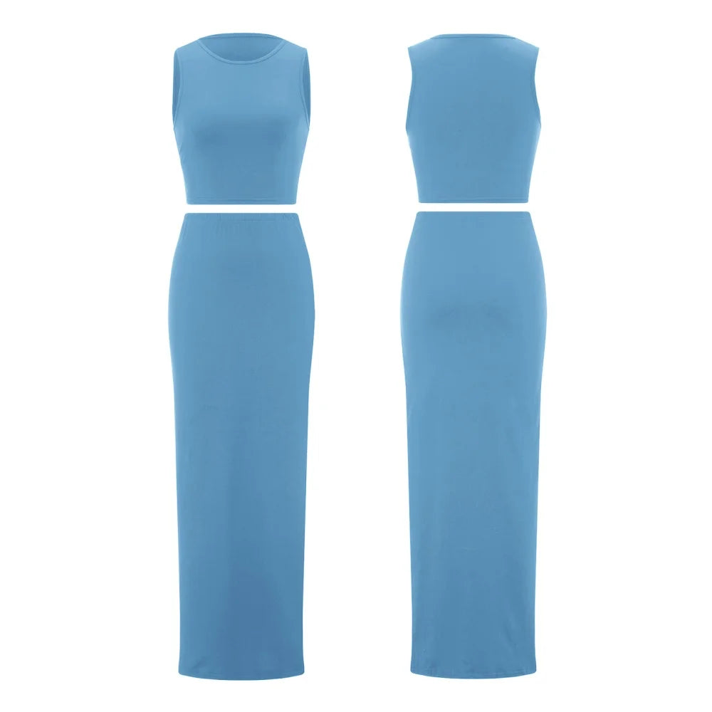 Melody Party Elegant Sexy Sleeveless Two Piece Sets