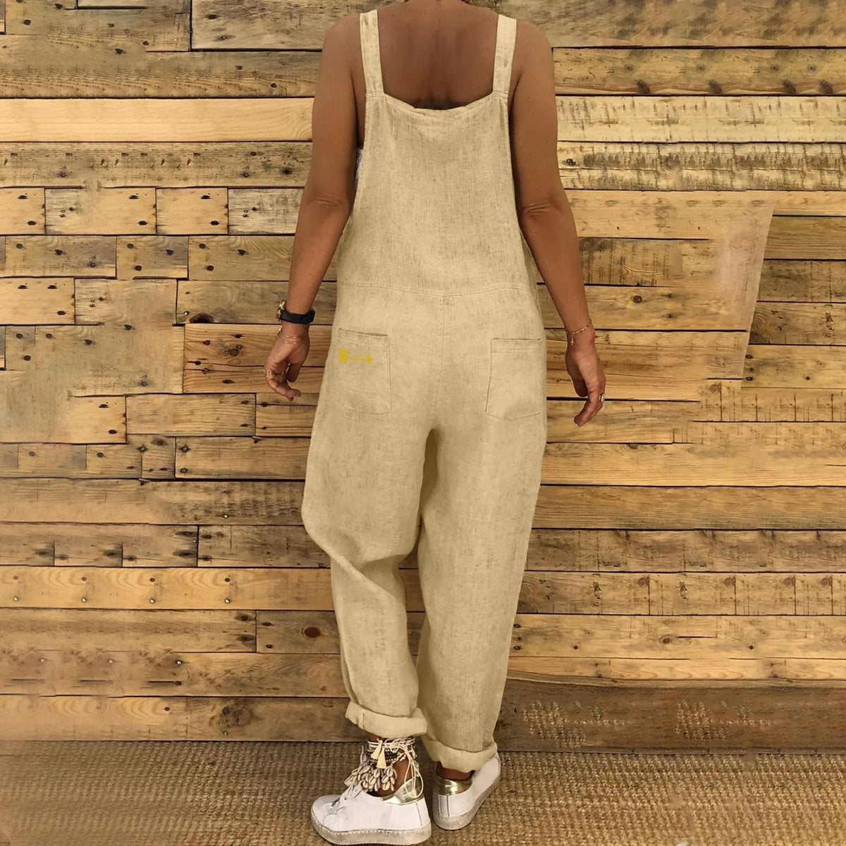 Women Plus Size Overalls Jumpsuits Casual Solid Loose Dungarees Retro Fashion