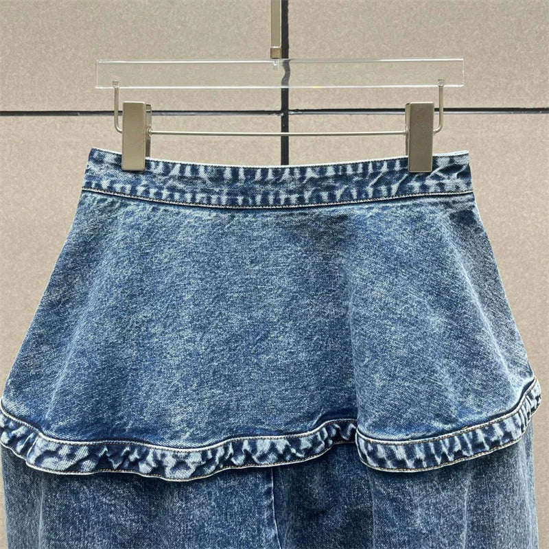 Women's jeans New retro washed women's pants for summer 2025 straight leg pants