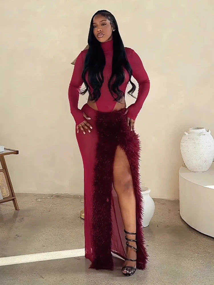 Lorena Weird Puss See Through Two Piece Sets