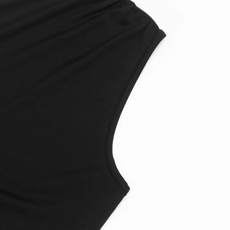 Helmetta Off Shoulder See Through Solid High Waist Patchwork Backless Slim Long Dress