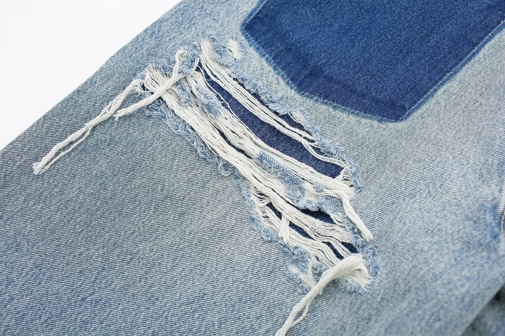 Jeans For Women 2024 Denim Solid Loose Zipper Fly Female Hole Trouser