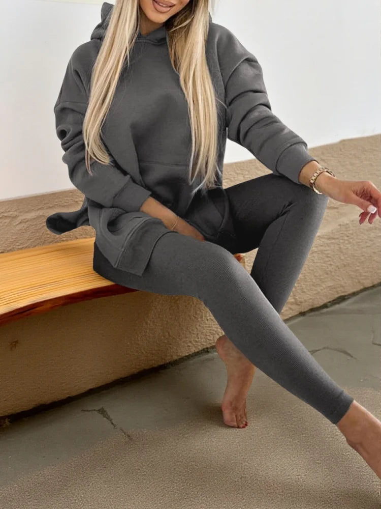 Samara High Waist Slim Leisure Outfit Two Piece Sets