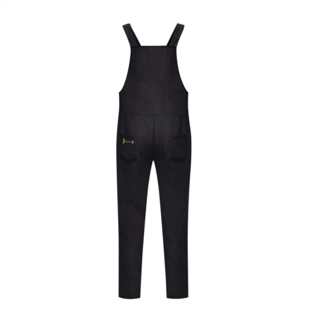 Women Plus Size Overalls Jumpsuits Casual Solid Loose Dungarees Retro Fashion