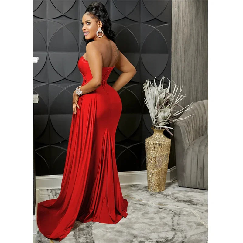 Buffalo One Shoulder Mermaid Evening Dress