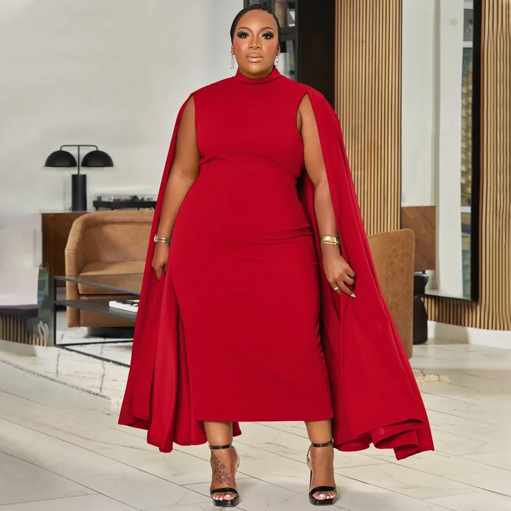West Village Plus Size Long Sleeve Street Style Casual Oversized Midi Dress