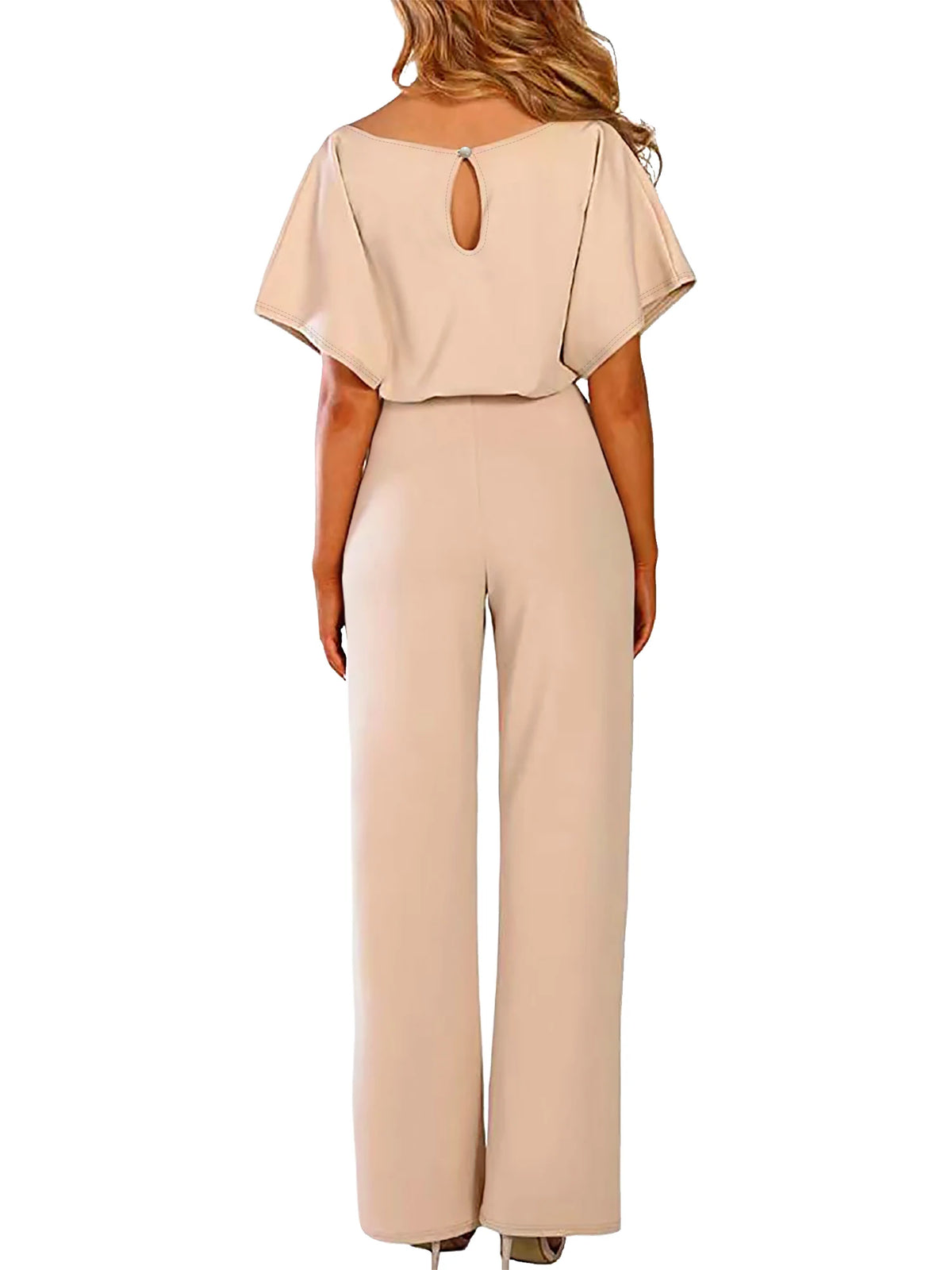 Women's Belted Jumpsuit Casual Summer Commute Outfit Stylish & Comfortable