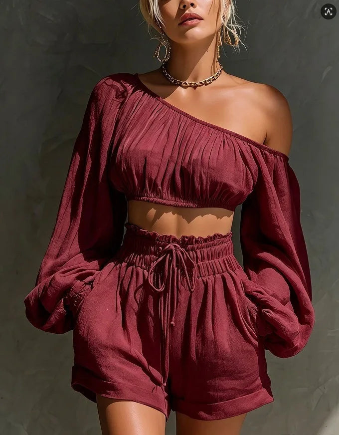 Franchesca Summer Casual Women Two Piece Sets