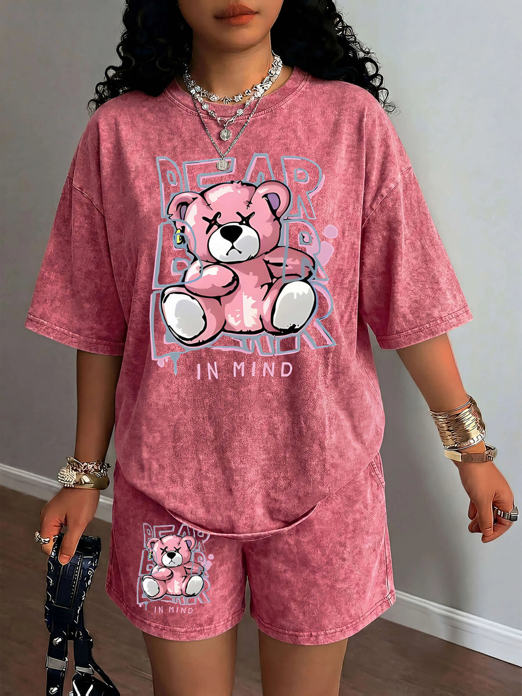 Sarah Street Casual Fashion Short-Sleeved Two Piece Sets
