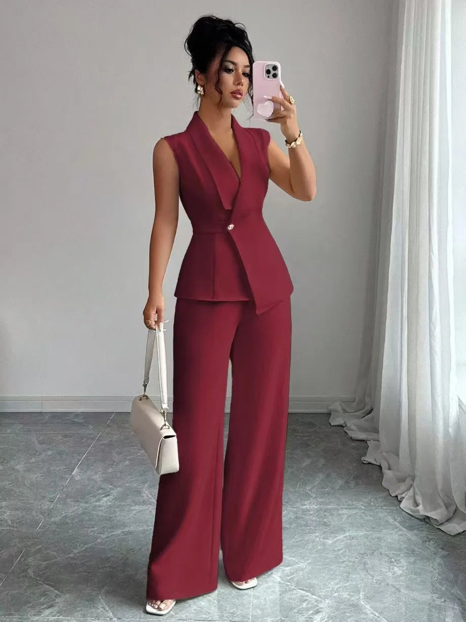 Elena Set Outfits Casual Sleeveless Two Piece Sets