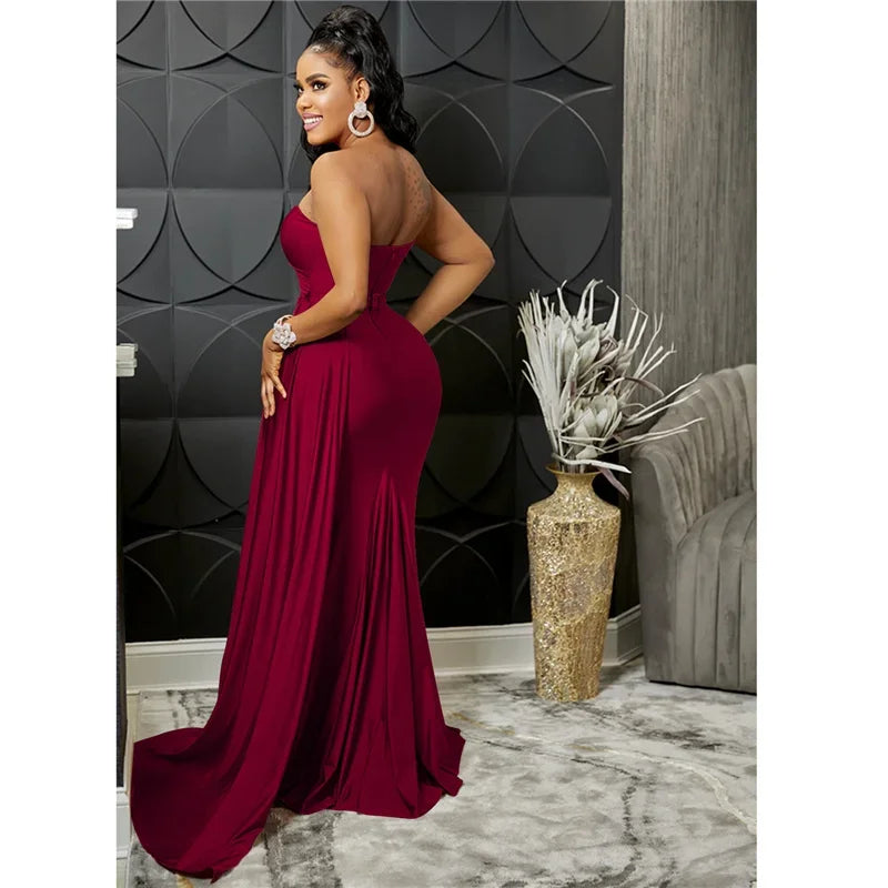 Buffalo One Shoulder Mermaid Evening Dress