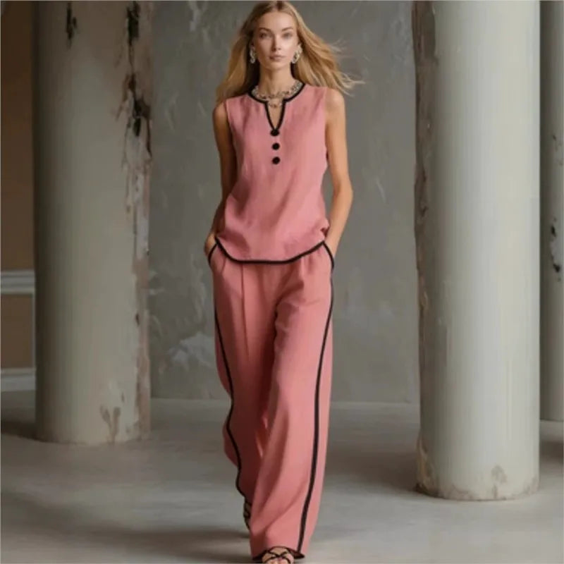 Leidy High Waist Casual Loose Two Piece Sets