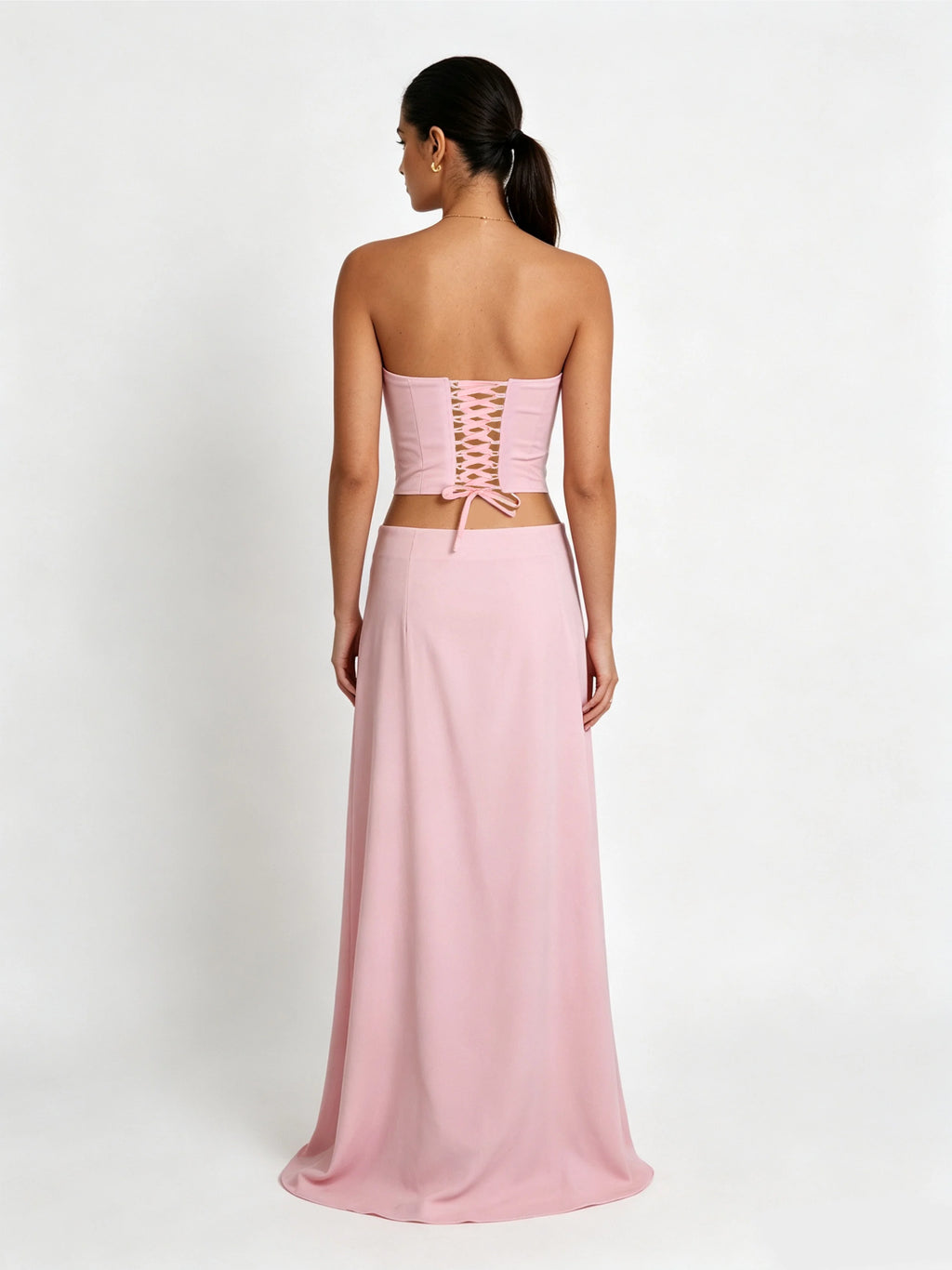 Flor Sexy Elegant Low Waist Tie Back Two Piece Sets