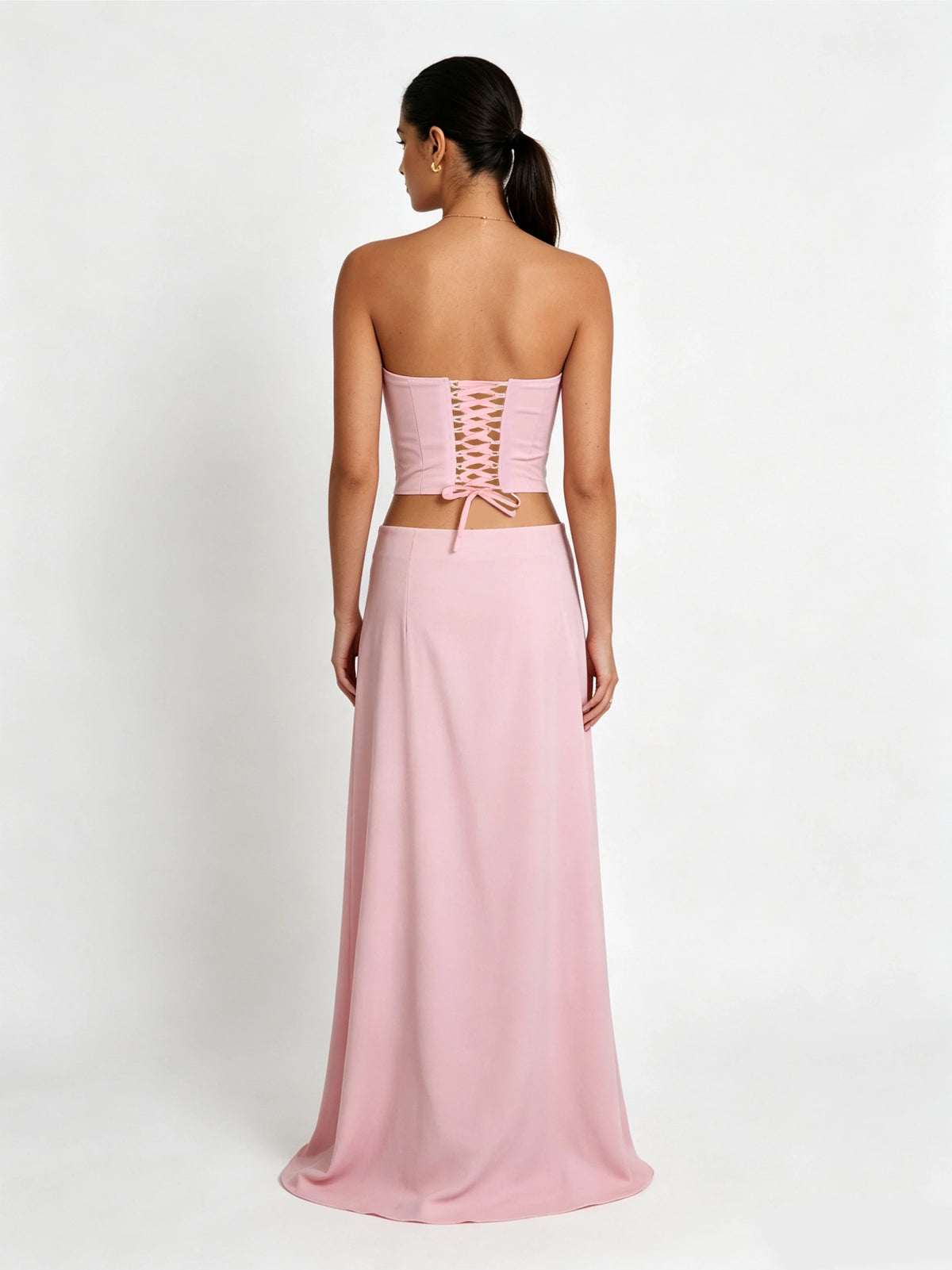 Flor Sexy Elegant Low Waist Tie Back Two Piece Sets