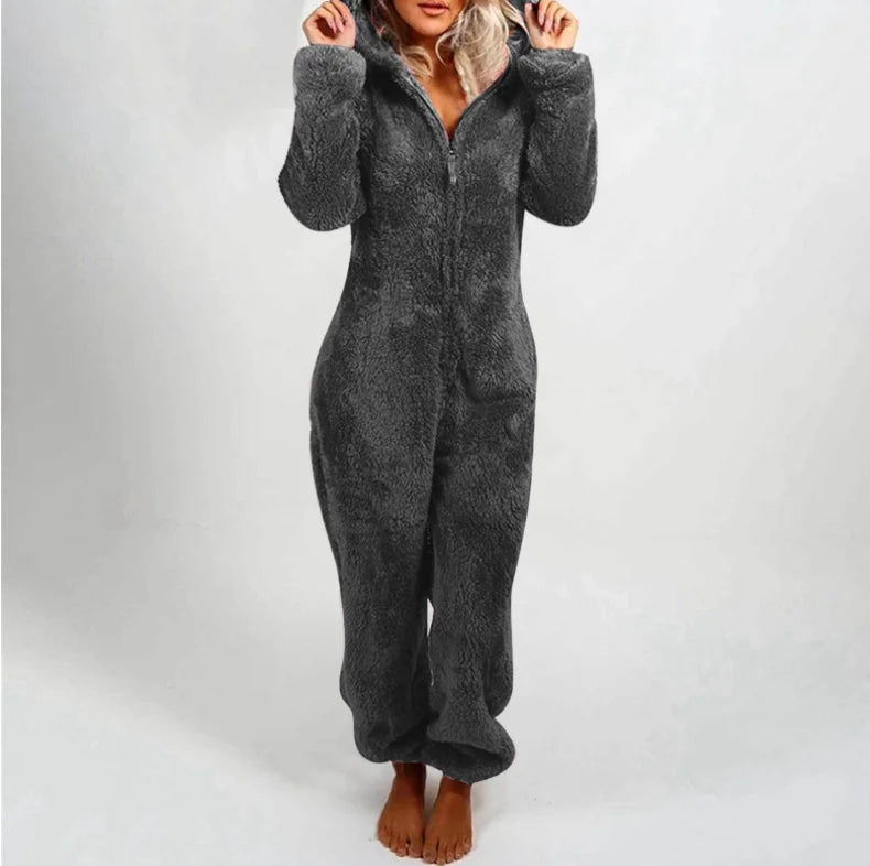 Plus Size One-Piece Jumpsuit for Women, Elegant Overalls, Full Length, Thickened, Autumn