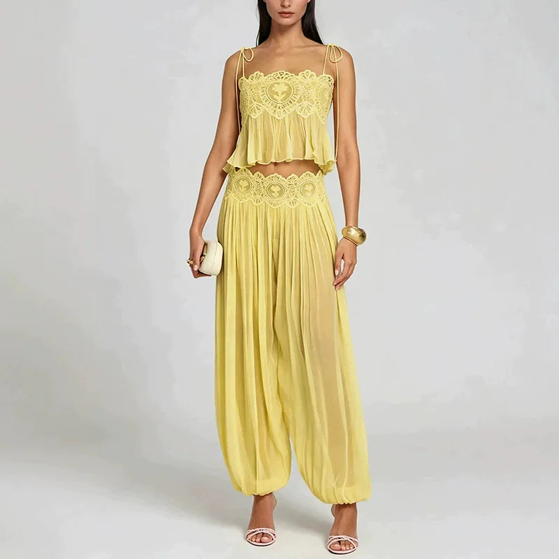Indhira Summer New Beach Lady Two Piece Sets